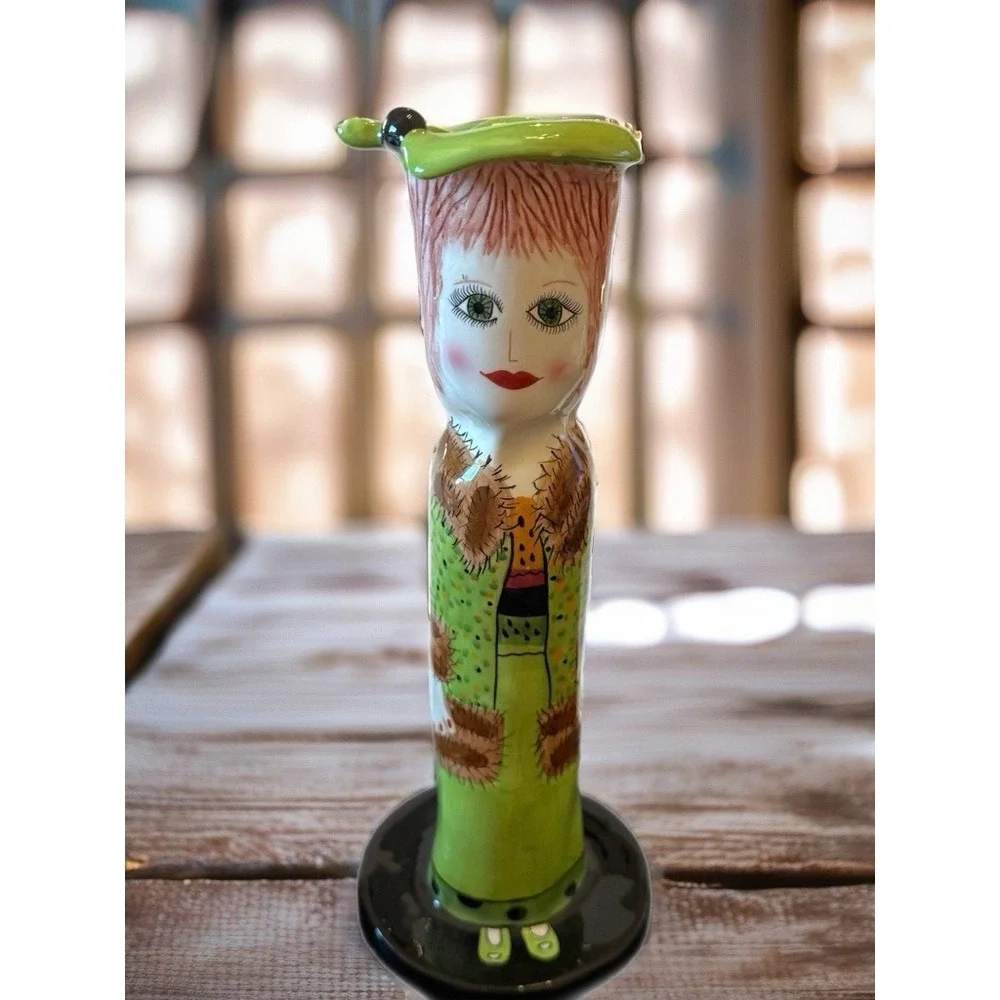 Bella Casa Susan Paley Ganz Melinda's Silk Trimmed Jacket Bud Vase Candle Holder